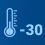 Working temperature for -30 Celsius symbol