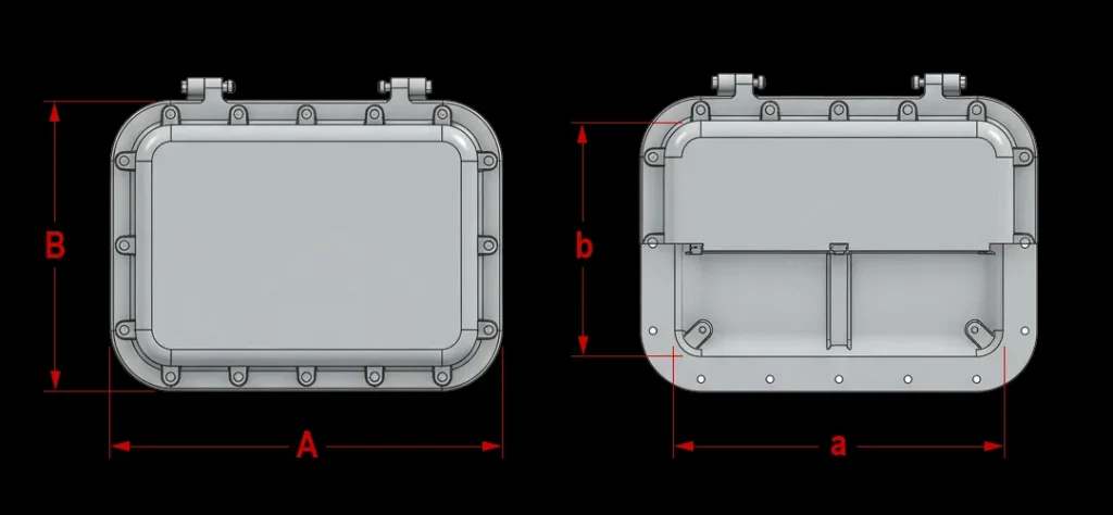 Obudowy Ex d - wymiary zewnętrzne i wewnętrzne