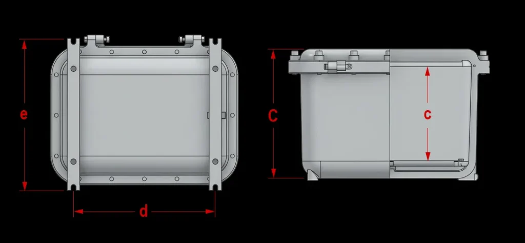 Obudowy Ex d - rozstaw mocowania